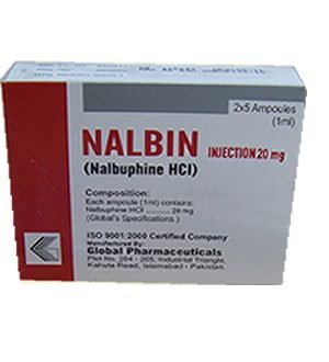 Nalbin (Nalbuphine HCL) 20mg/1ml injection